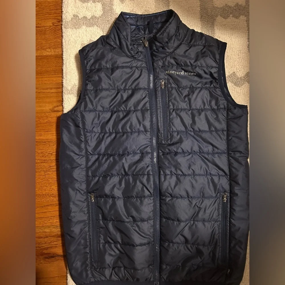 Vineyard Vines Kids Blue Quilted Vest